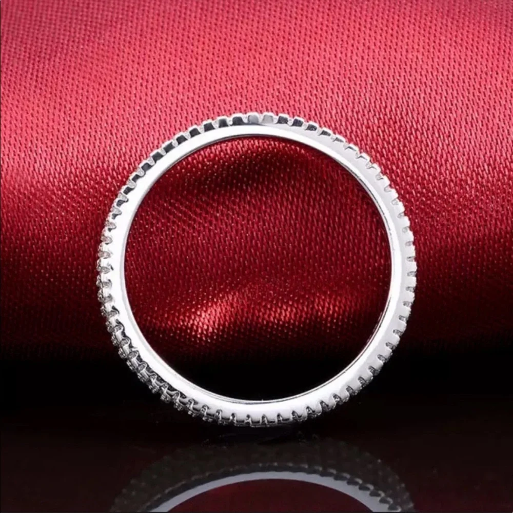 ETERNITY 925 STERLING SILVER DIAMOND RING - Picture 6 of 6